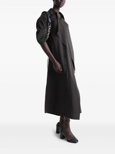 LEMAIRE Asymmetrical shirt dress - Black