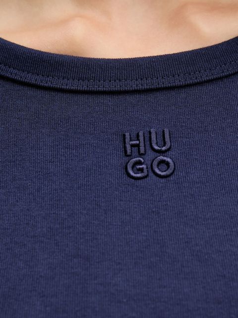 HUGO t-shirt damski kolor granatowy 50512002