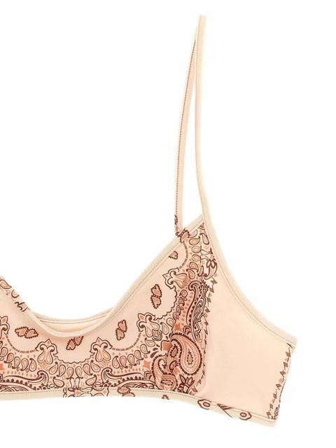 The Attico paisley-print bikini - Pink
