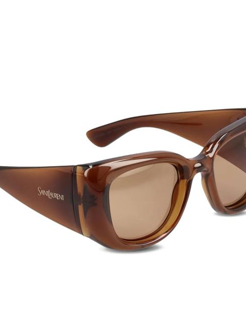 Saint Laurent 903 Howl log-detail sunglasses - Brown