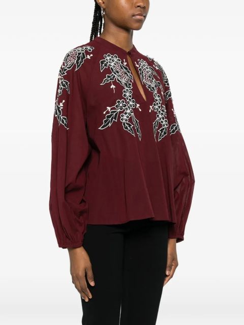 Essentiel Antwerp floral embroidered blouse