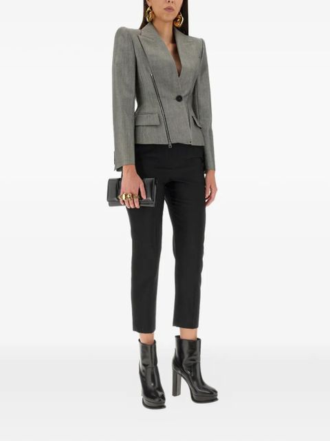 Alexander McQueen high-rise cigarette trousers - Black - zdjęcie produktu nr 2