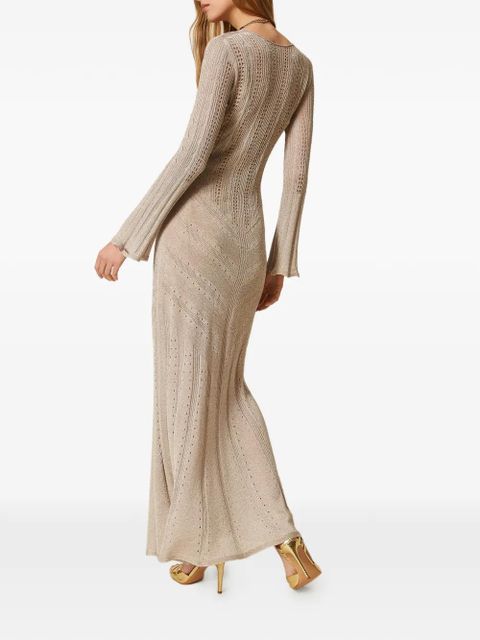 TWINSET V-neck midi dress - Neutrals
