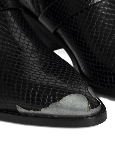 Zadig&Voltaire Tylow Wild Mirror buckled cowboy boots - Black