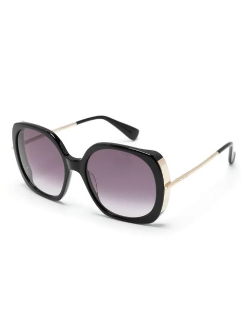 Max Mara Eyewear logo-print oversize-frame sunglasses - Black