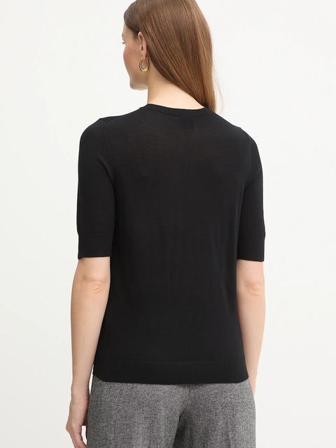 BOSS t-shirt wełniany damski kolor czarny 50544996 - zdjęcie produktu nr 2