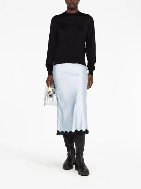 Jil Sander ribbed crew neck jumper - Black - zdjęcie produktu nr 2