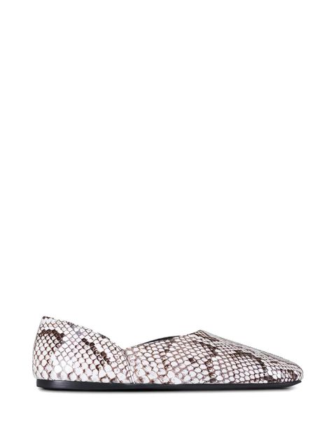 KHAITE Jane snakeskin flats - White - zdjęcie produktu nr 1