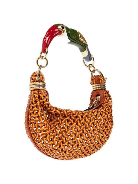 Chloé woven leather tote bag - Orange