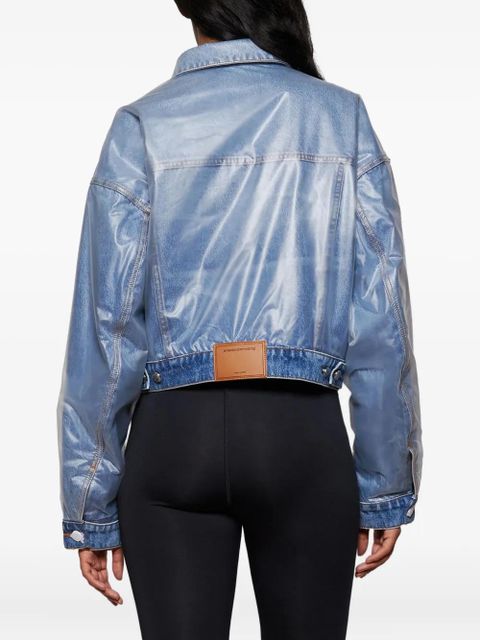 Alexander Wang denim-effect puffer jacket - Blue
