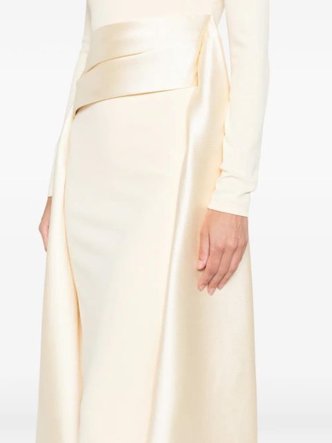 Solace London roll-neck maxi dress - Neutrals