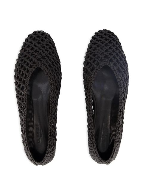 Le Monde Beryl Regency knotted leather ballet flats - Brown
