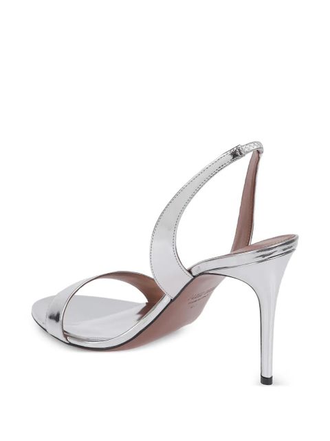 Paris Texas Vera metallic slingback sandals - Silver