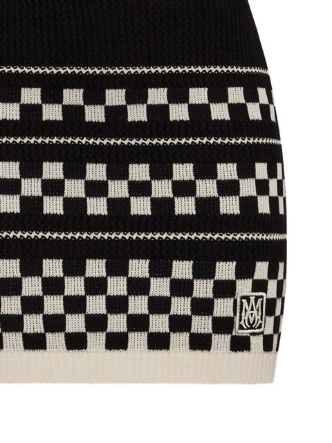 AMIRI check-pattern minn skirt - Black - zdjęcie produktu nr 2