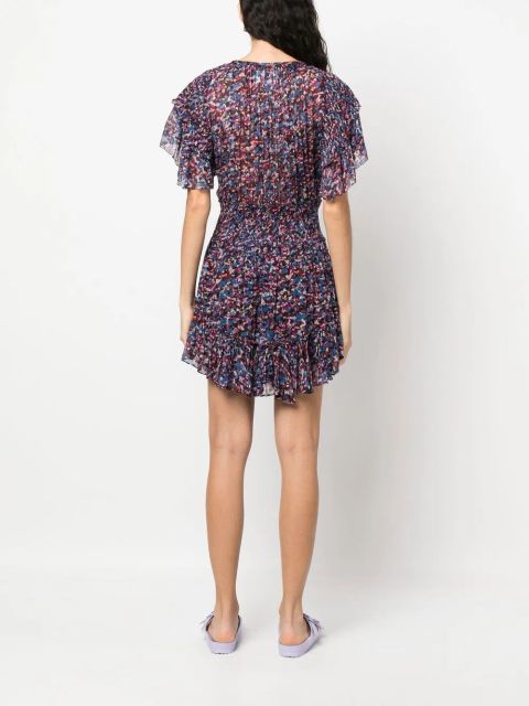 MARANT ÉTOILE Florise floral-print mini dress - Blue