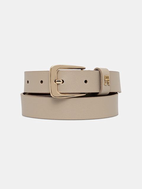 Tommy Hilfiger pasek skórzany damski kolor beżowy AW0AW17767 - zdjęcie produktu nr 1