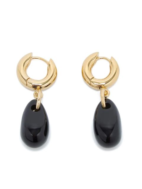 ISABEL MARANT teardrop-stone hoop earrings - Gold - zdjęcie produktu nr 1