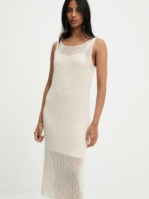 Answear.LAB sukienka kolor beżowy mini dopasowana - zdjęcie produktu nr 1