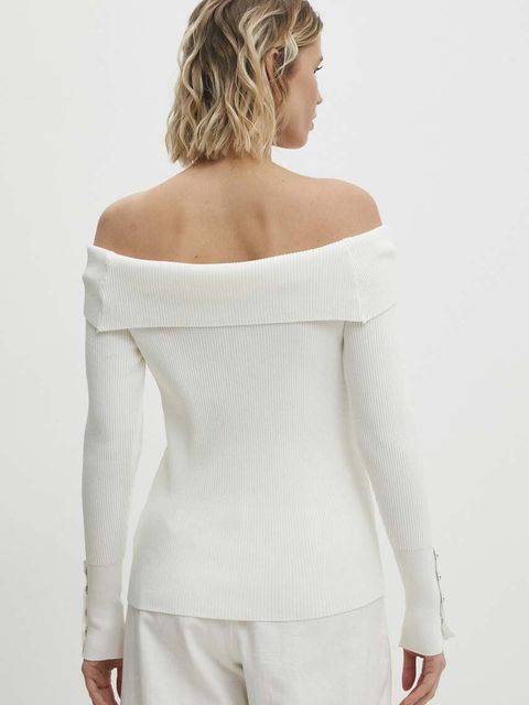 Answear.LAB sweter kolor biały