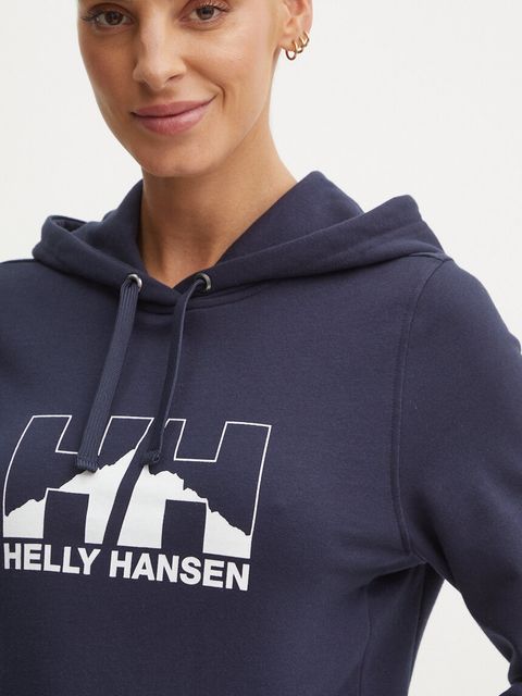 Helly Hansen bluza NORD GRAPHIC damska kolor granatowy z kapturem 62981 - zdjęcie produktu nr 2