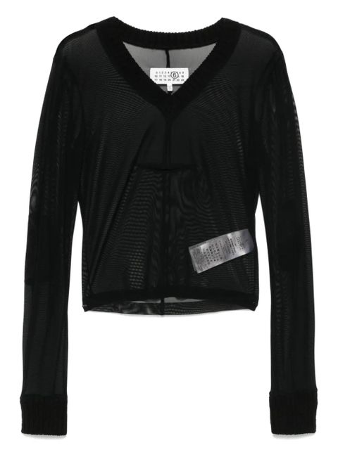 MM6 Maison Margiela mesh top - Black - zdjęcie produktu nr 1