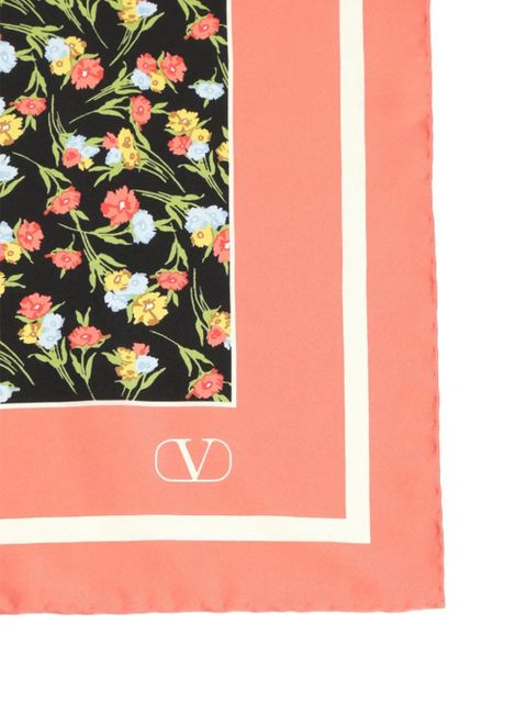 Valentino Garavani floral-print scarf - Black - zdjęcie produktu nr 2
