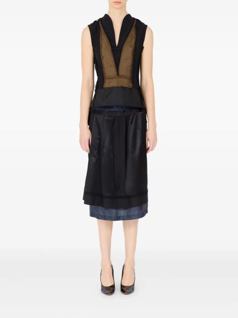 Maison Margiela two-tone top - Black
