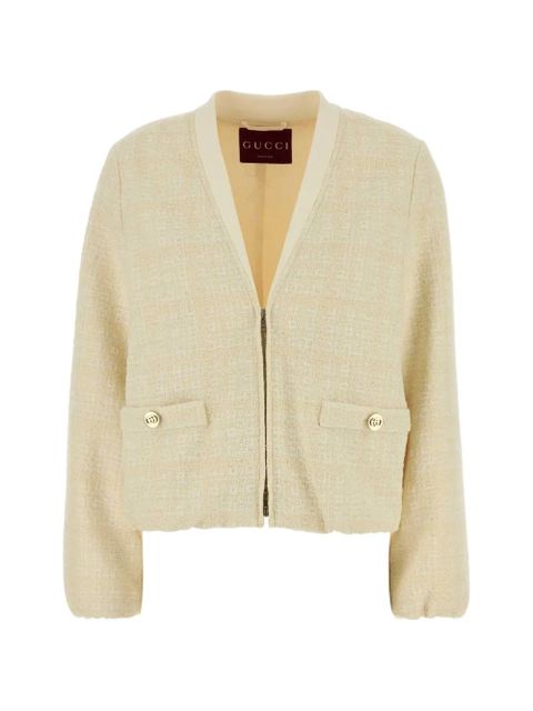 Gucci check tweed jacket - Neutrals - zdjęcie produktu nr 1