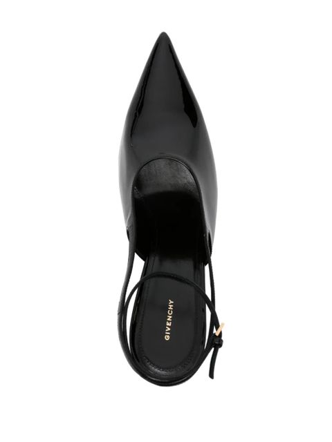 Givenchy 95mm patent leather slingback pumps - Black