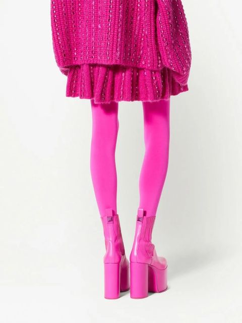 Valentino Garavani embroidered knitted mini skirt - Pink