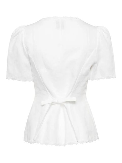 Reformation Anabella linen top - White - zdjęcie produktu nr 2