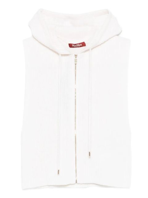 Max Mara zip-up sleeveless hoodie - White - zdjęcie produktu nr 1