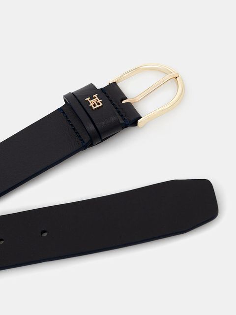 Tommy Hilfiger pasek skórzany damski kolor granatowy AW0AW17757 - zdjęcie produktu nr 2