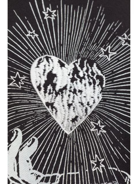 GANNI graphic-print hoodie - Grey