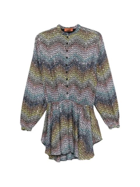 Missoni zigzag sequin-embellished mini dress - Blue - zdjęcie produktu nr 1