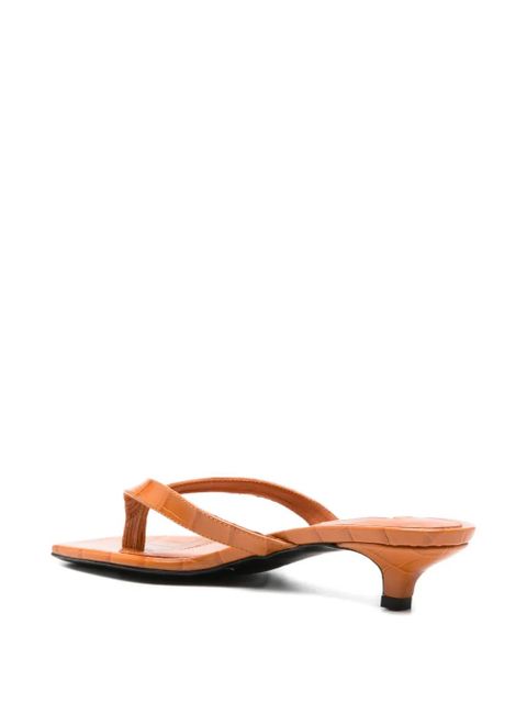 TOTEME embossed heeled sandals - Orange