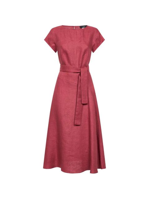 Weekend Max Mara cap-sleeve belted midi dress - Red - zdjęcie produktu nr 1