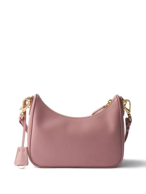 Prada mini Re-Edition leather shoulder bag - Pink