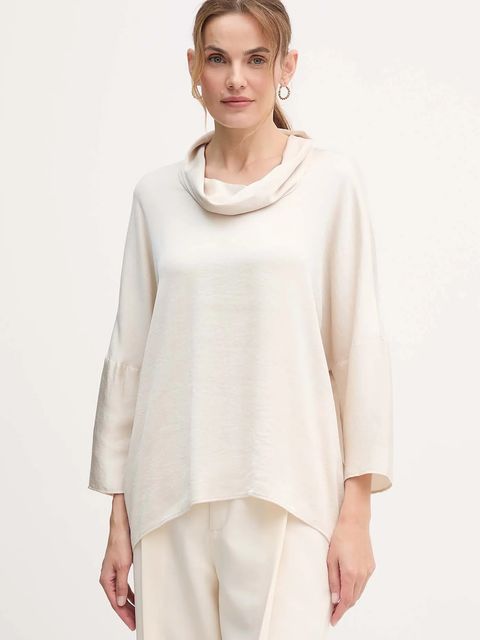 Joseph Ribkoff bluzka damska kolor beżowy gładka 254217 - zdjęcie produktu nr 1