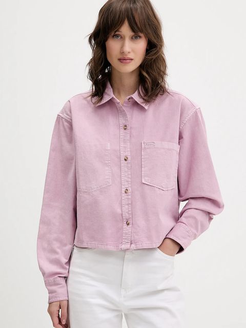 Guess Jeans koszula jeansowa damska relaxed z kołnierzykiem klasycznym W5BH0D D0851 - zdjęcie produktu nr 1