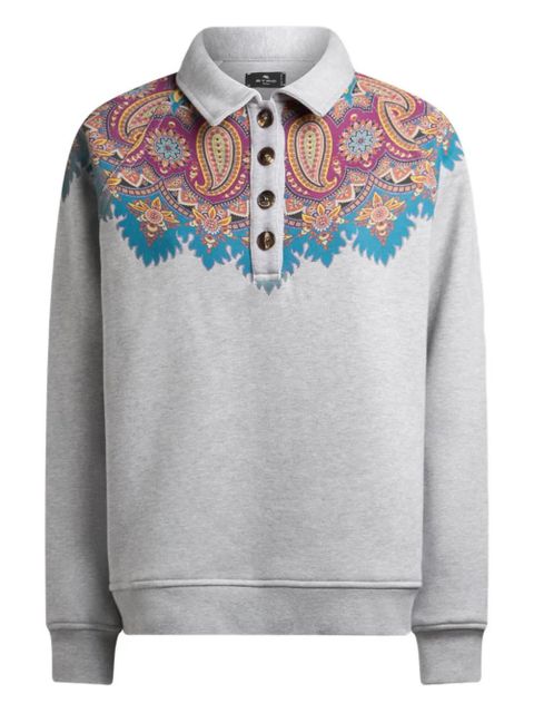 ETRO paisley-print cotton sweatshirt - Grey - zdjęcie produktu nr 1