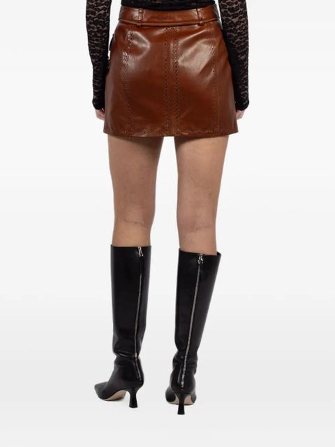 Ulla Johnson Luna leather mini skirt - Brown
