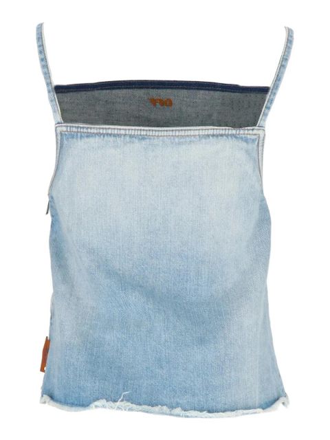 Off-White Doll frayed-effect top - Blue