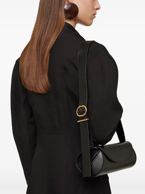 Jil Sander small Cannolo leather shoulder bag - Black - zdjęcie produktu nr 2