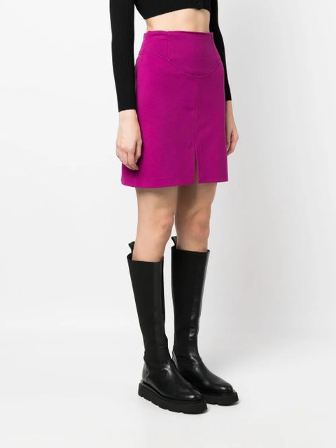 PINKO panelled high-waisted skirt - Purple