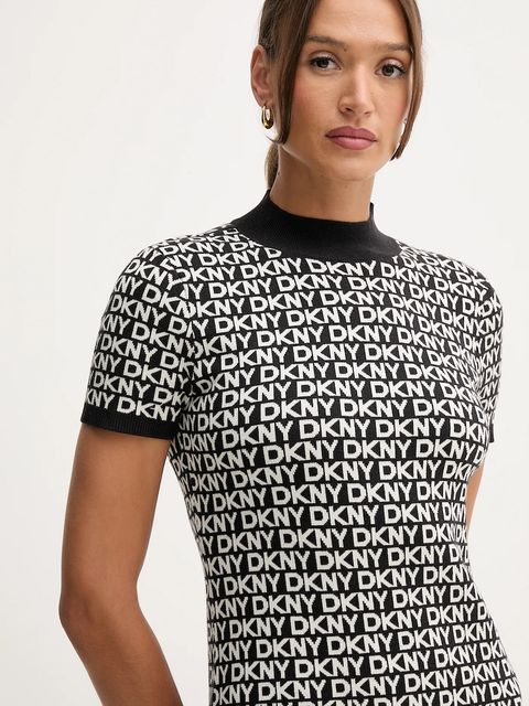 Dkny sukienka kolor czarny mini prosta DJ5R0911