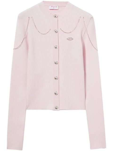 PUCCI chain-embellished cardigan - Pink - zdjęcie produktu nr 1