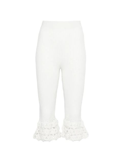 GANNI crochet ribbed trousers - White - zdjęcie produktu nr 1
