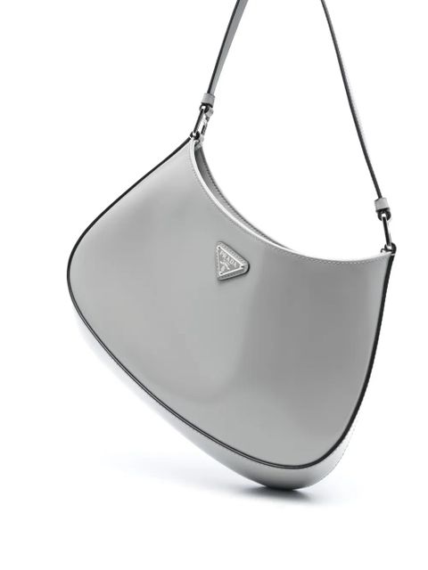 Prada Cleo brushed leather shoulder bag - Grey - zdjęcie produktu nr 2