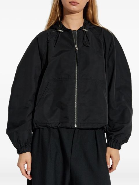LOEWE hooded drawstring bomber jacket - Black